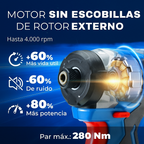 Atornillador de Impacto Eléctrico 18V Brushless [280Nm] – Valtec Pro Series (SIN BATERÍA INCLUIDA)