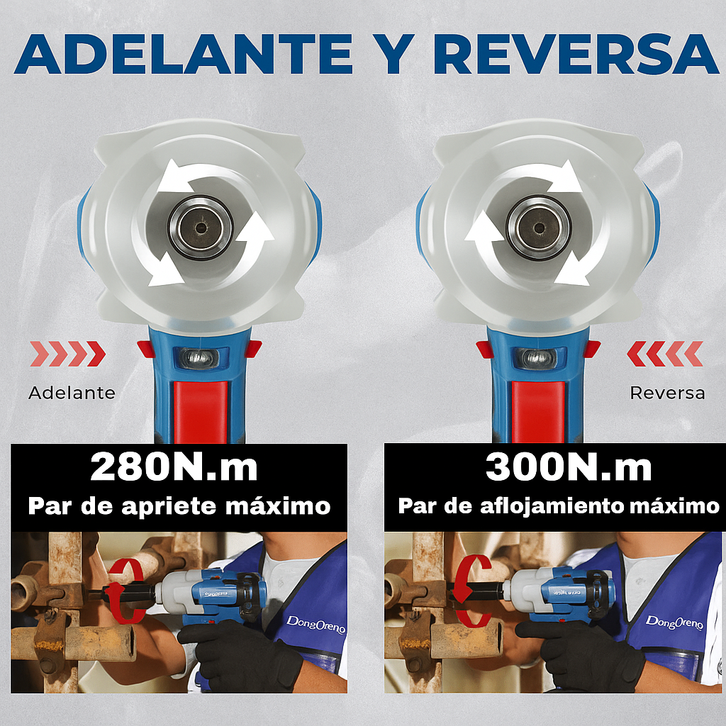 Atornillador de Impacto Eléctrico 18V Brushless [280Nm] – Valtec Pro Series (SIN BATERÍA INCLUIDA)