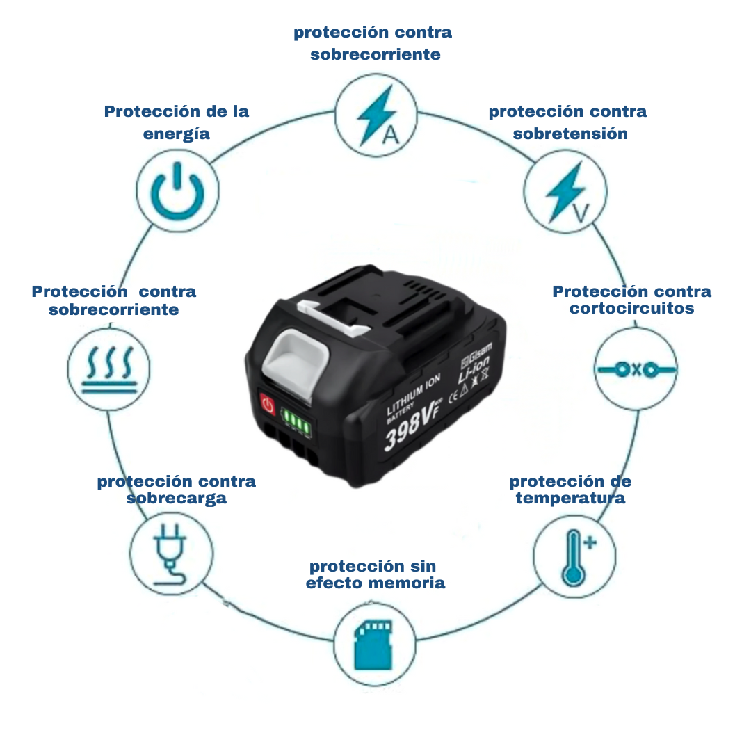 Batería de Litio 398VF 18V Recargable