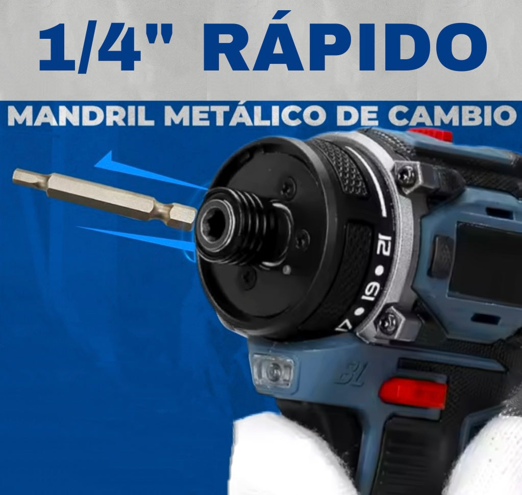 Atornillador de Impacto Eléctrico 18V Brushless [280Nm] – Valtec Pro Series (SIN BATERÍA INCLUIDA)