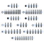 Juego Maestro de Puntas y Brocas 208 Pcs – Acero al Carbono 6150